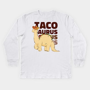 Taco Saurus Kids Long Sleeve T-Shirt